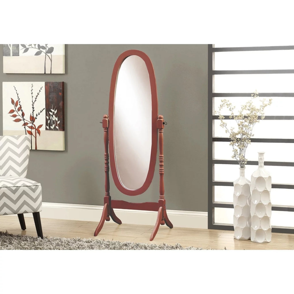 Oval Merlot Cheval Mirror with Stand P282571