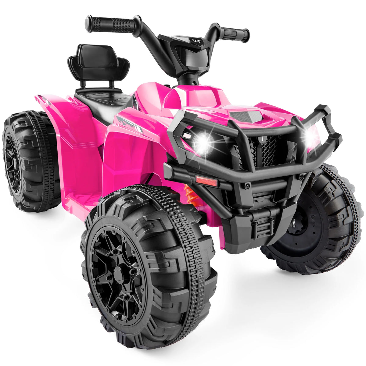 12V Kids Ride-On ATV Quad with LED Lights, Black V6313