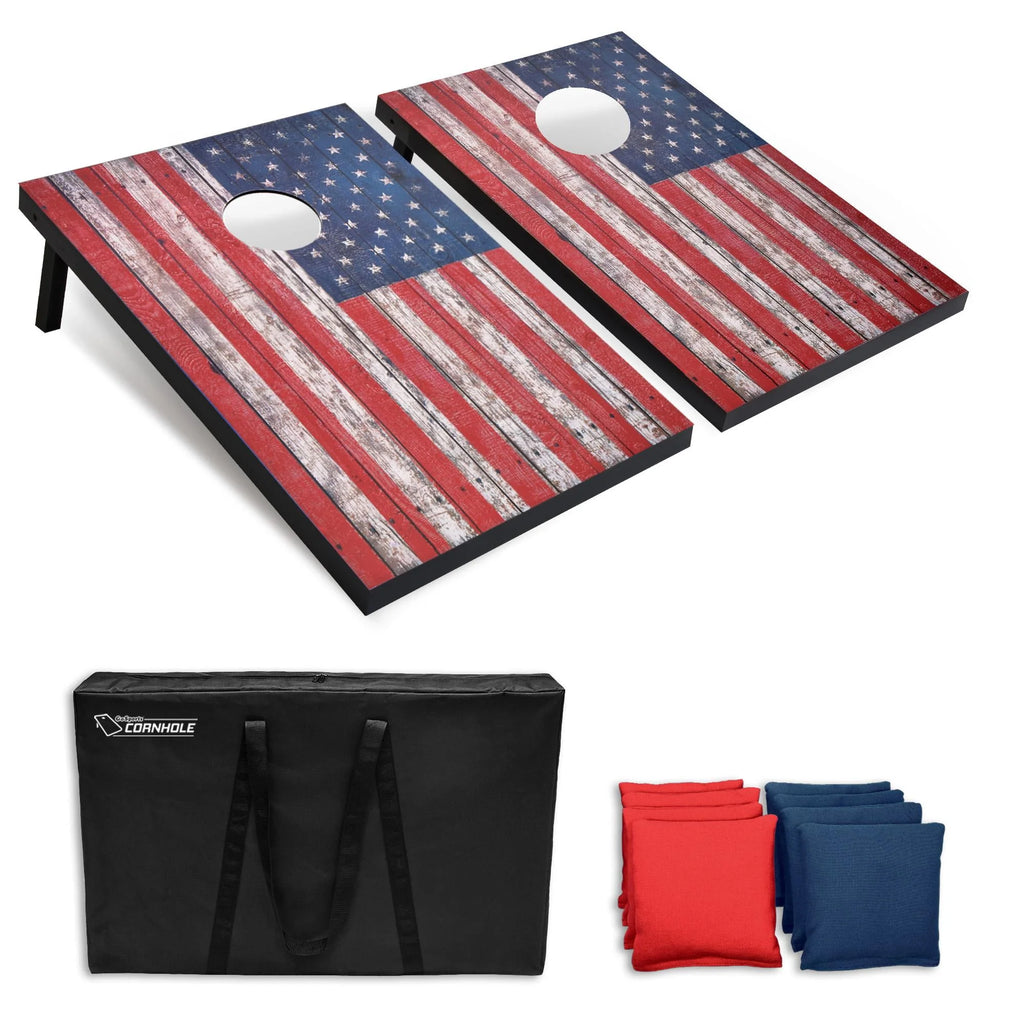 American Flag Cornhole Set with 8 Bean Bags X333