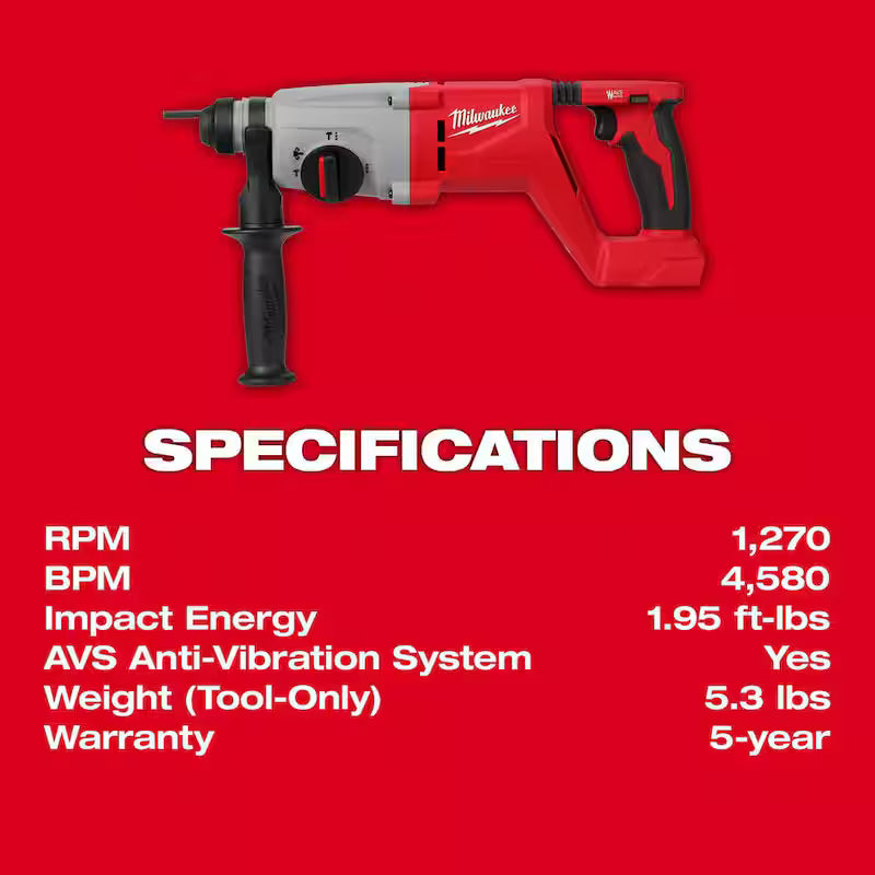 18V Brushless Cordless SDS-Plus Rotary Hammer with Angle Grinder K448600