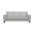 87" Dove Gray Genuine Leather Square Arm Sofa P15598