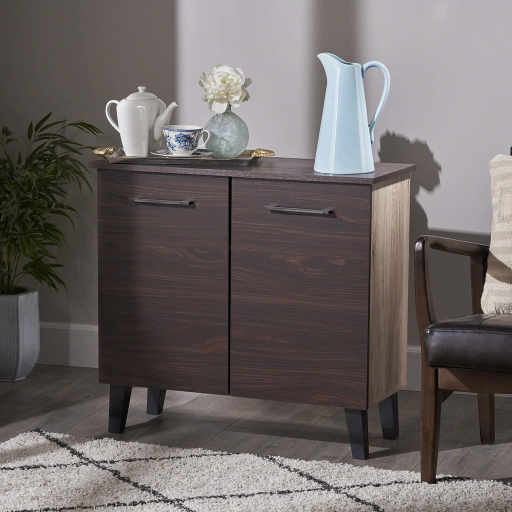 Modern 3-Shelf Faux Wood Cabinet A906727