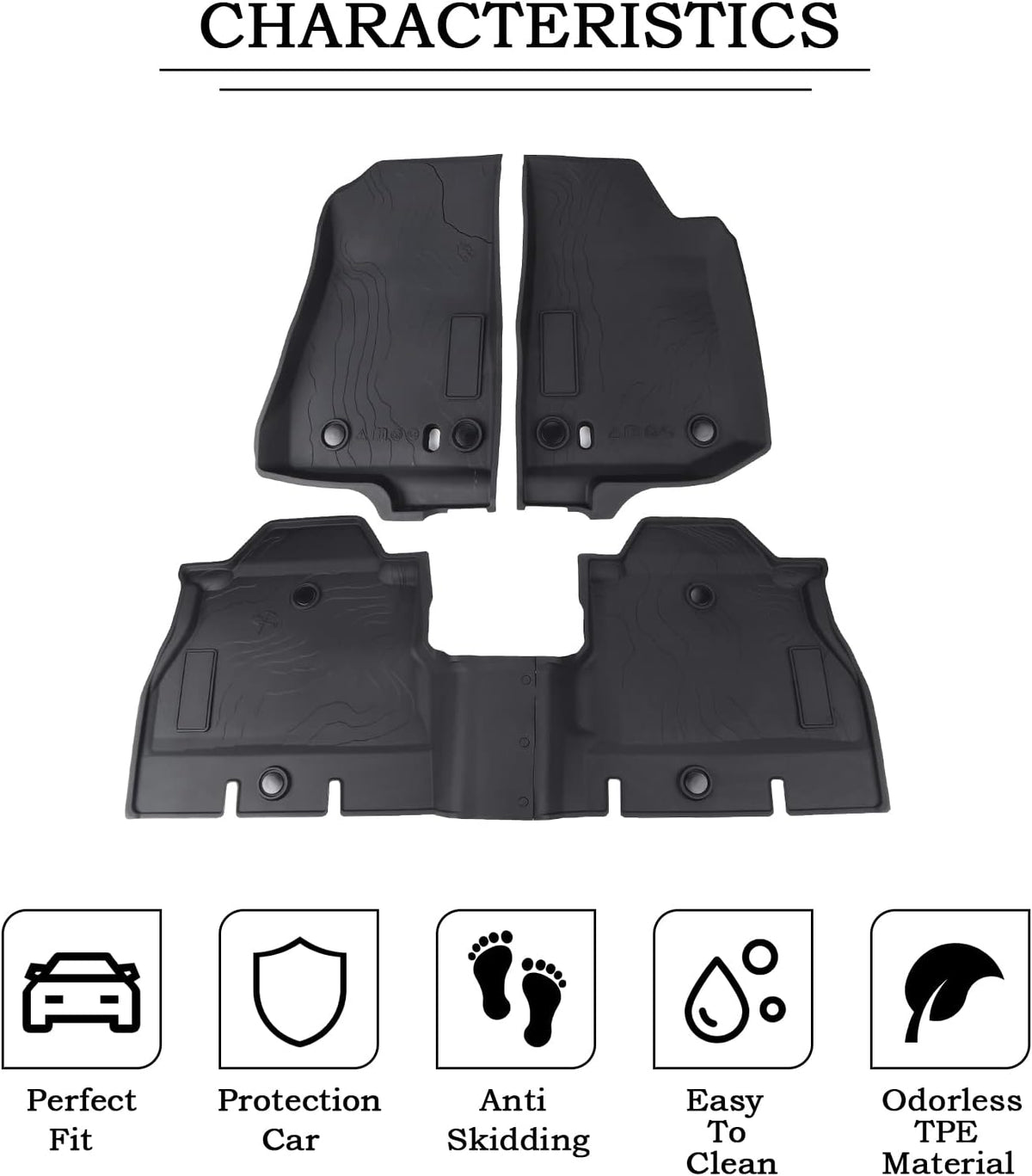 Front and Back TPE Floor Mats Pack of 2 U19483