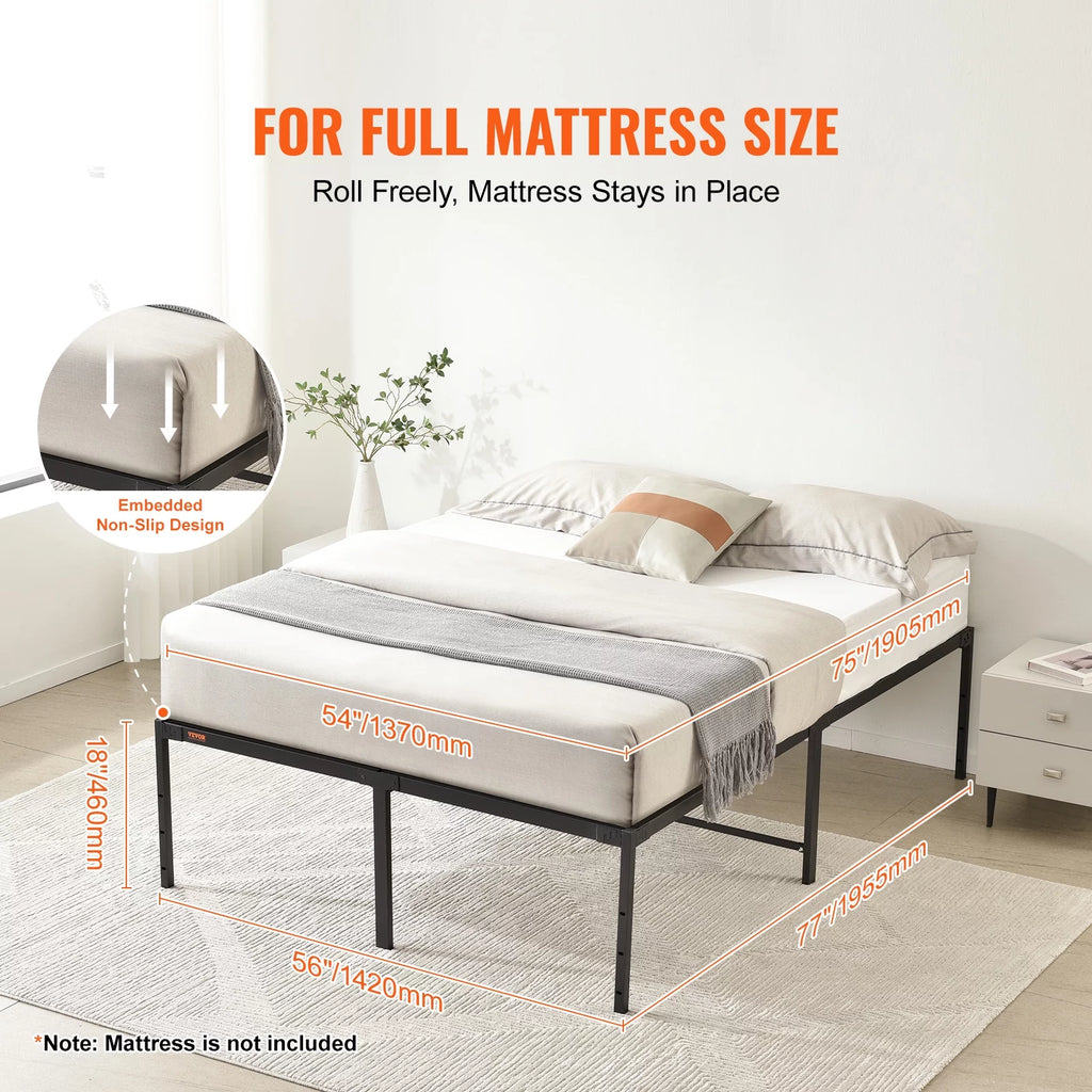 Full Size 18 inch Metal Bed Frame K466889