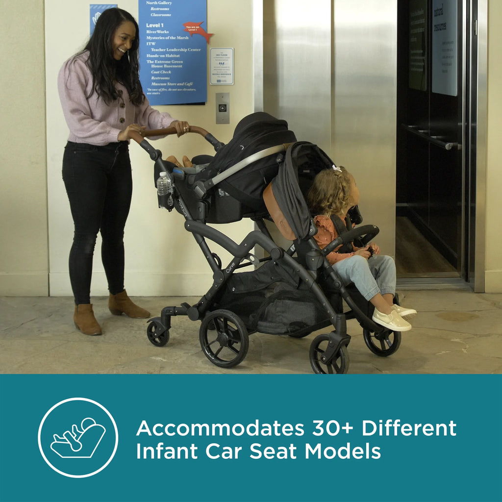 Black Double Tandem Stroller U747