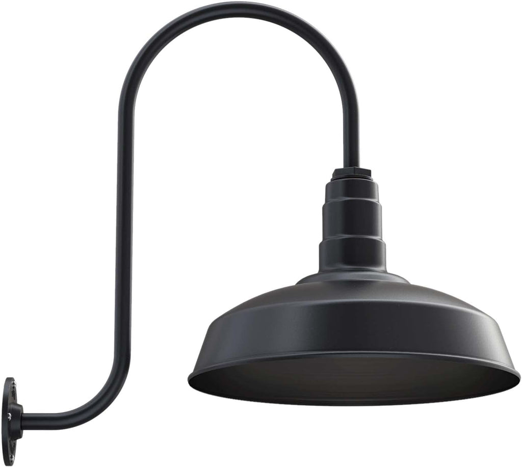 16 Dome 23 Gooseneck Galvanized Outdoor Wall Mounted Barn Light J6646