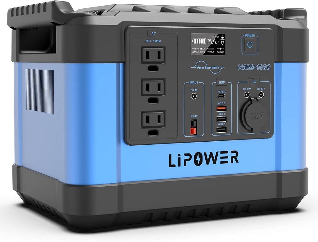 Portable Power Station 1000W 1100Wh with 110V Pure Sine Wave AC Outlet X969