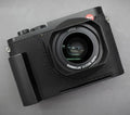 Genuine Italy Leather Camera Half Case Metal Grip Dovetail Plate All Black T71863
