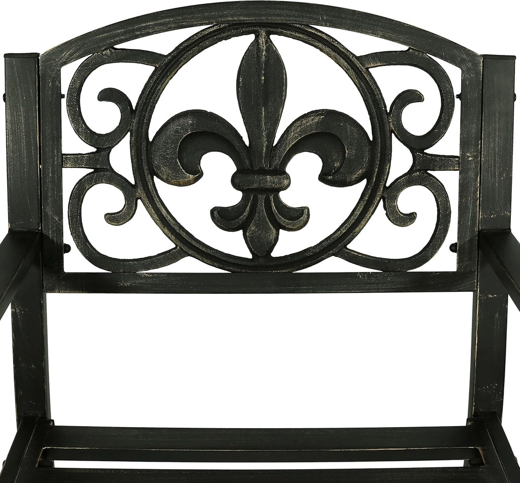 Cast Iron and Steel Outdoor Rocking Chair W601478