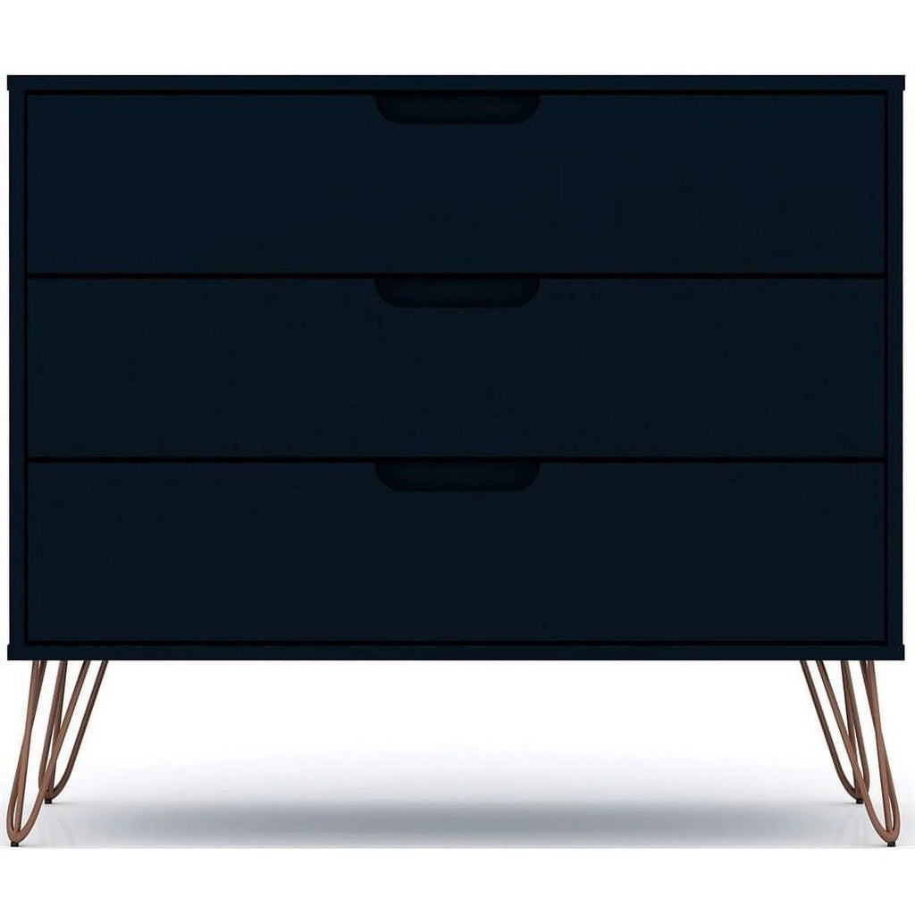 3-Drawer Mid-Century Wood Dresser F520230