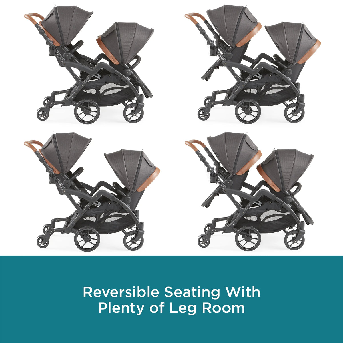 Black Double Tandem Stroller U747