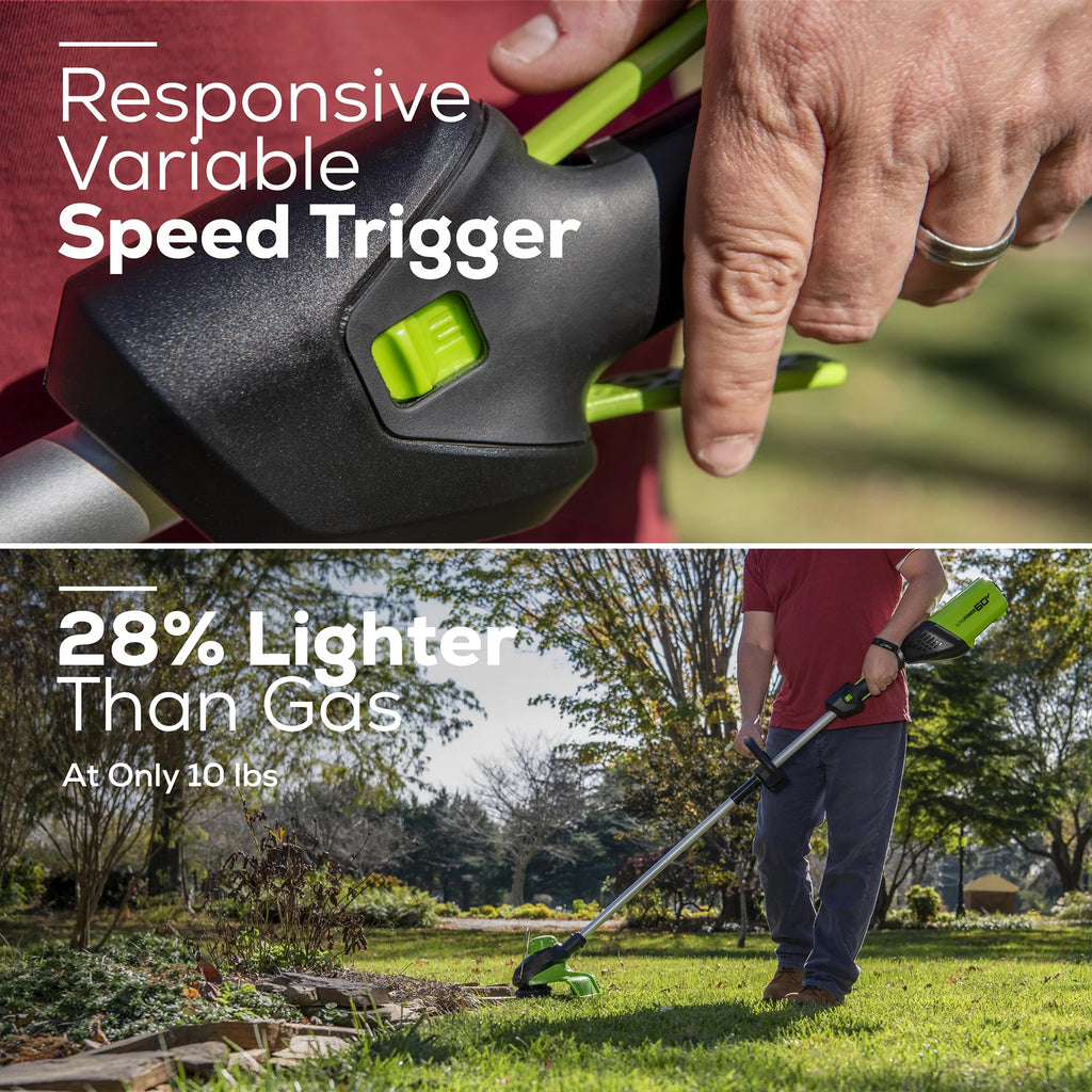 60V Cordless Battery String Trimmer with 2.0Ah Battery & Charger K625809
