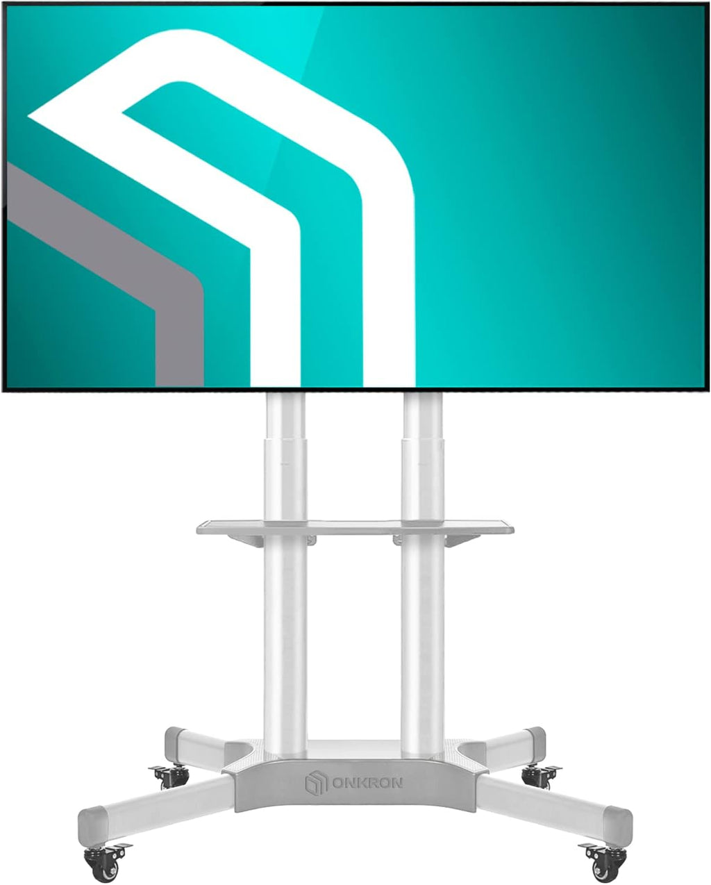 Mobile TV Stand for 40 to 65 Inch TV with Wheels Shelves P990