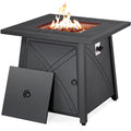 28'' Square Propane Fire Pit Table 50,000 BTU with Lid K710