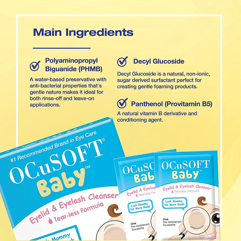 Baby Eyelid Eyelash Cleanser, 20 ct, 3 Pack S607