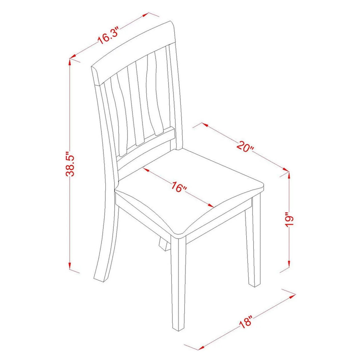 5 Pc Dining Table and 4 Chairs W9173
