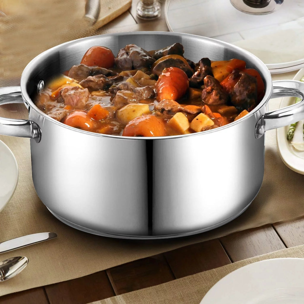 5-Quart Stainless-Steel Dutch Oven with Glass Lid B230450