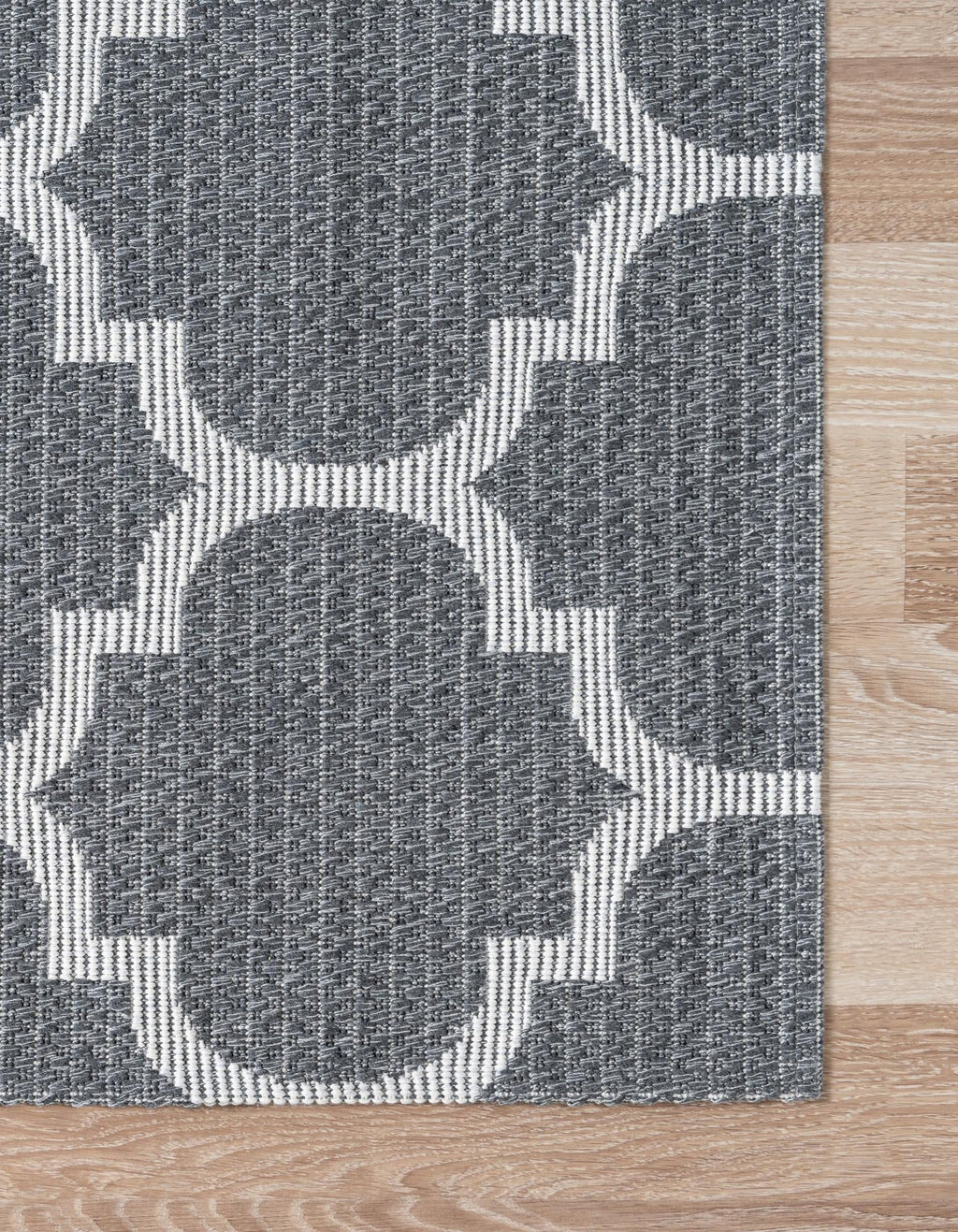 2' x 3' Dark Gray Flatweave Rug G719