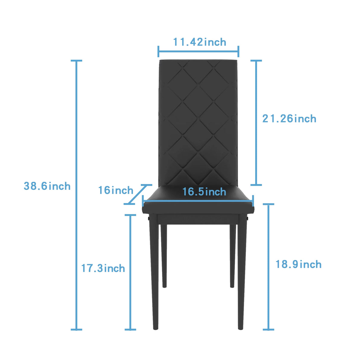Black 5 Piece Dining Table Set for 4 T8722
