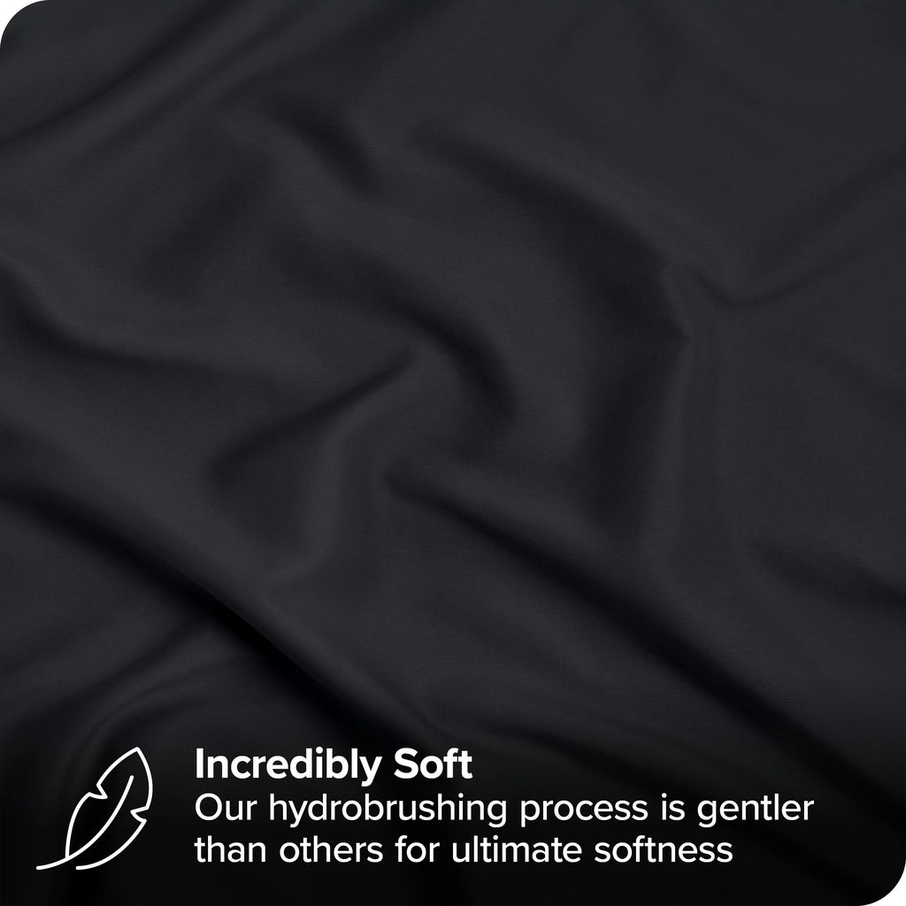 7-Piece Bed-in-a-Bag Full XL Black Sheet Set K58732