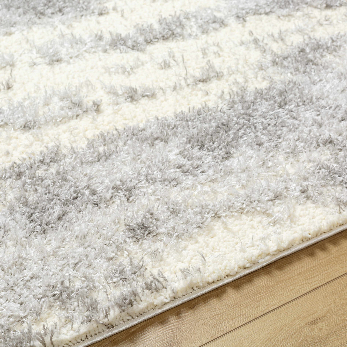 Gray Brown Plush Pile Area Rug 2' x 3' P8812