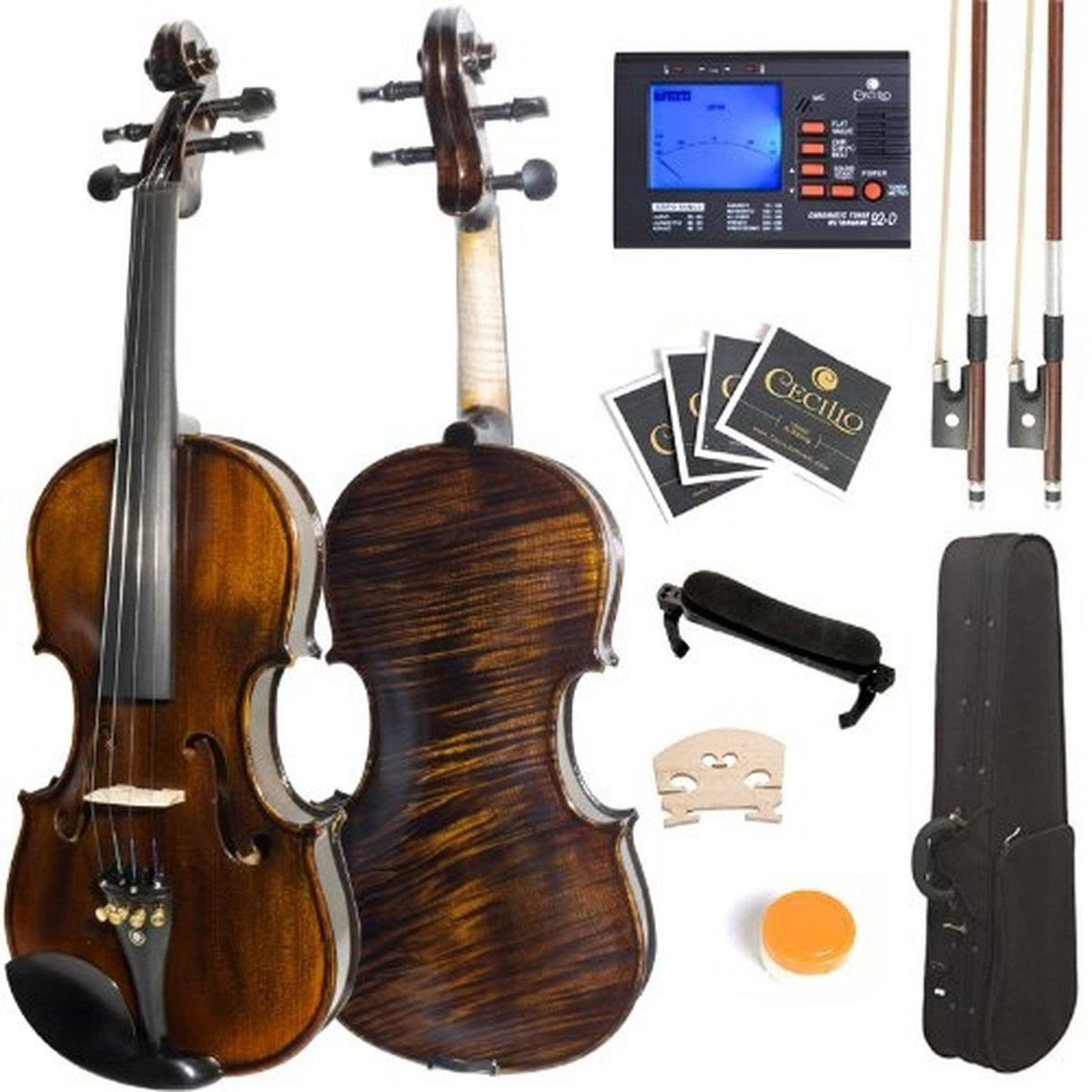 Solid Wood Full Size Violin with Case D6227