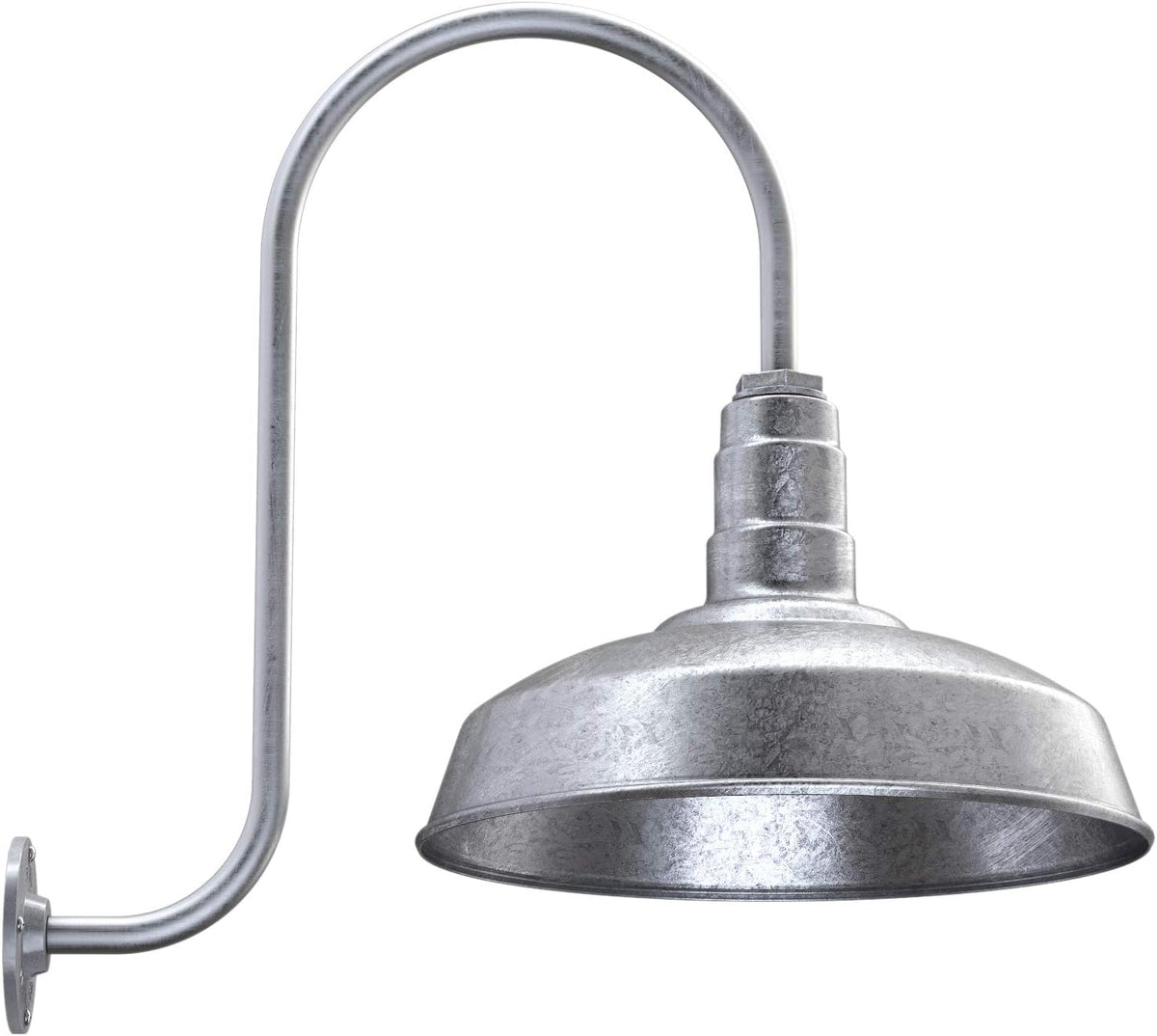 16 Dome 23 Gooseneck Galvanized Outdoor Wall Mounted Barn Light J6646