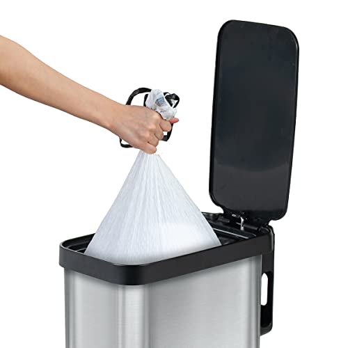 45 Liter Stainless Steel Slim Trash Can with Soft Close Lid R49077