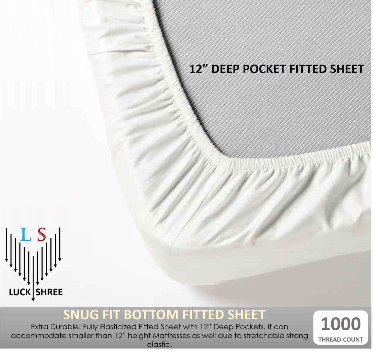 Queen XL Size Organic Cotton Sheet Set A9973