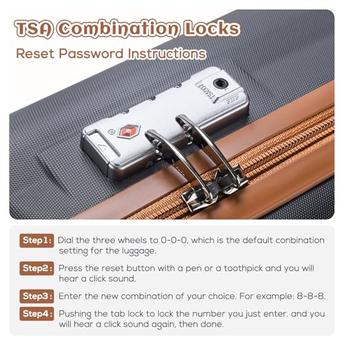 20 Inch Expandable Hard Shell Spinner Luggage with TSA Lock, Black G553
