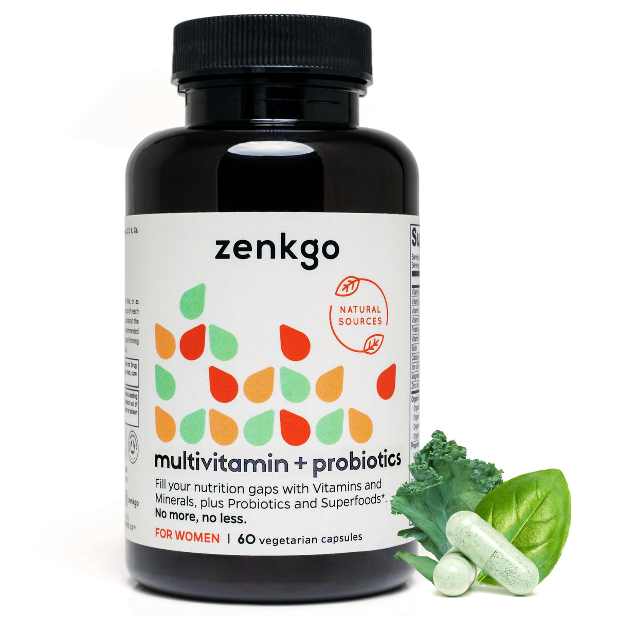 Women's Multivitamins + Probiotics + Organic Whole Foods N472239