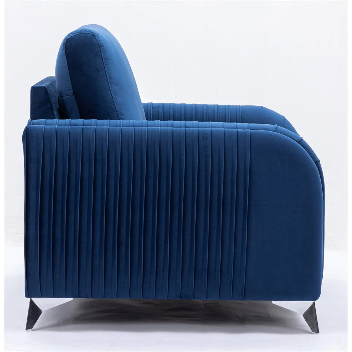 Blue Velvet Upholstered Loveseat U228