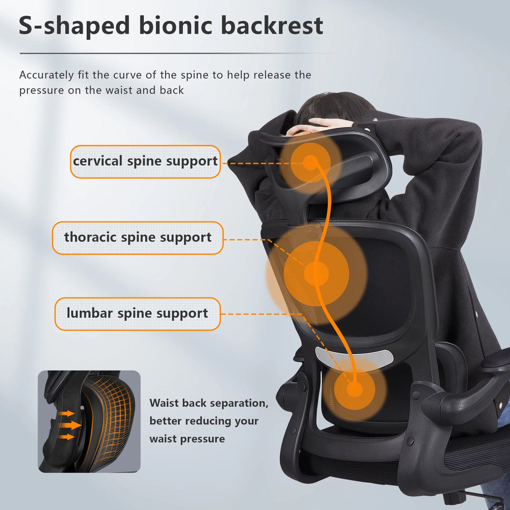 Black High Back Mesh Ergonomic Office Chair G820