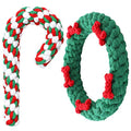 2 Pieces Dog Chew Toy and Candy Cane Rope Toy C592572