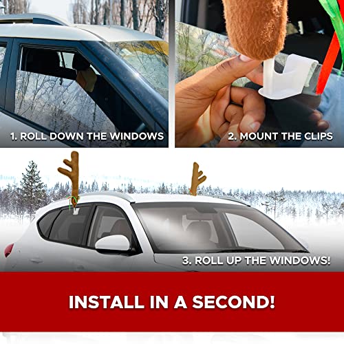 Car Reindeer Antlers & Nose Christmas Decoration Kit S280