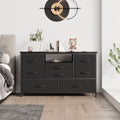 8 Drawer Dresser TV Stand with Electrical Outlet and LED Lights D994