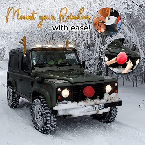 Car Reindeer Antlers & Nose Christmas Decoration Kit S280