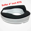 4-inch Raised Toilet Seat, Black Padded, Adjustable White W39253
