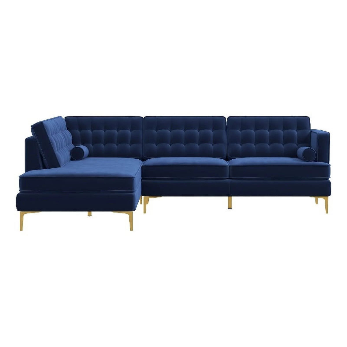 Blue Velvet Left-Facing Sectional E64442