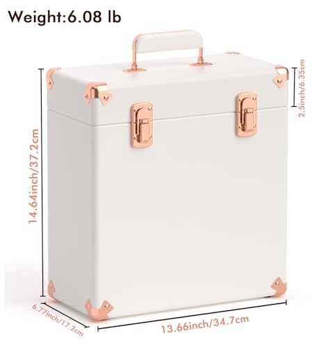 Vinyl Storage and Carrying Case Waterproof Portable Organizer Holds 50 7-12 Inch Records Z976170