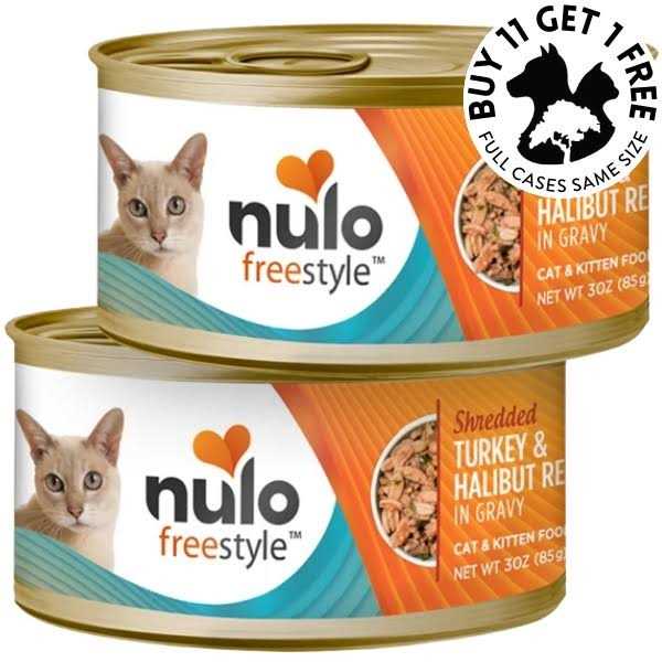 Shredded Turkey & Halibut Canned Cat Food J7078