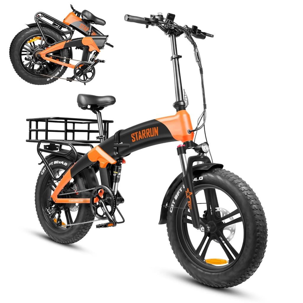 Foldable Electric Bike 52V 15AH Removable Battery Full Suspension J78938