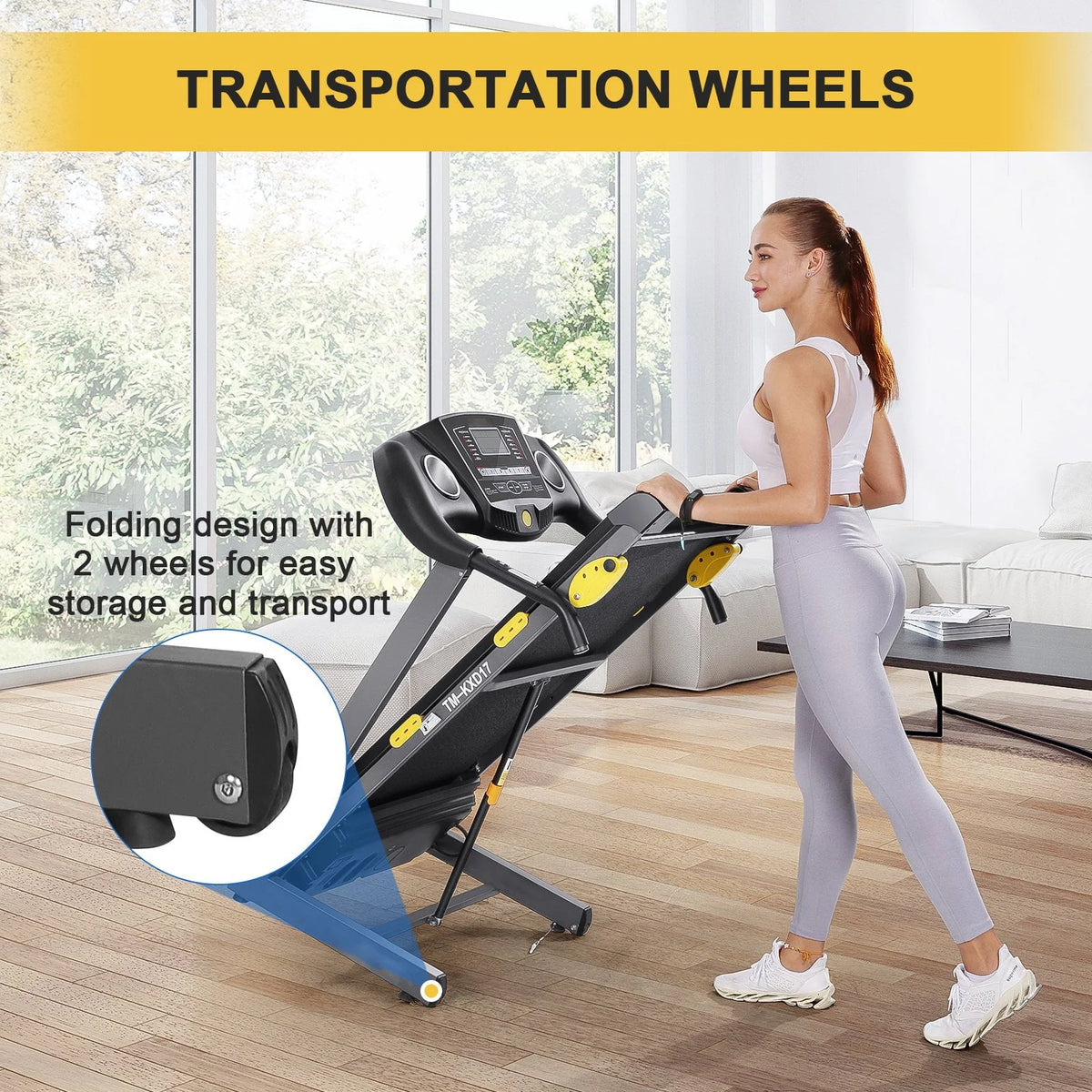 Incline Electric Treadmill 220lbs Max Y649147