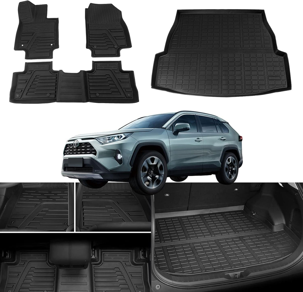 TPE All Weather Cargo Liner Trunk Mats Set of 4 S883