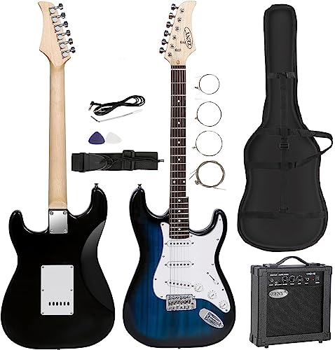 39" Full Size Electric Guitar with Amp Case and Accessories Pack Blue Z2832
