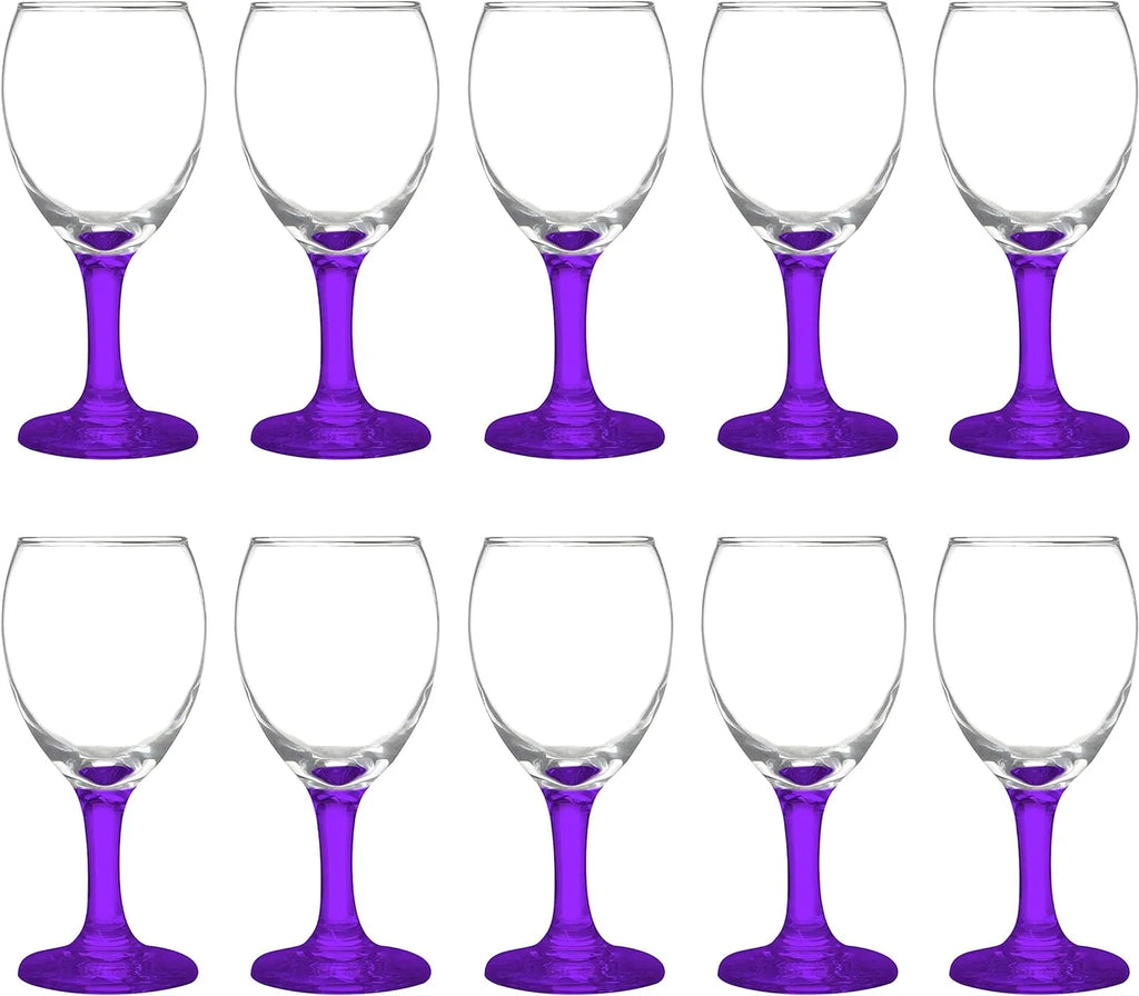 Purple 8.5 Oz Wine Glasses Set I6591