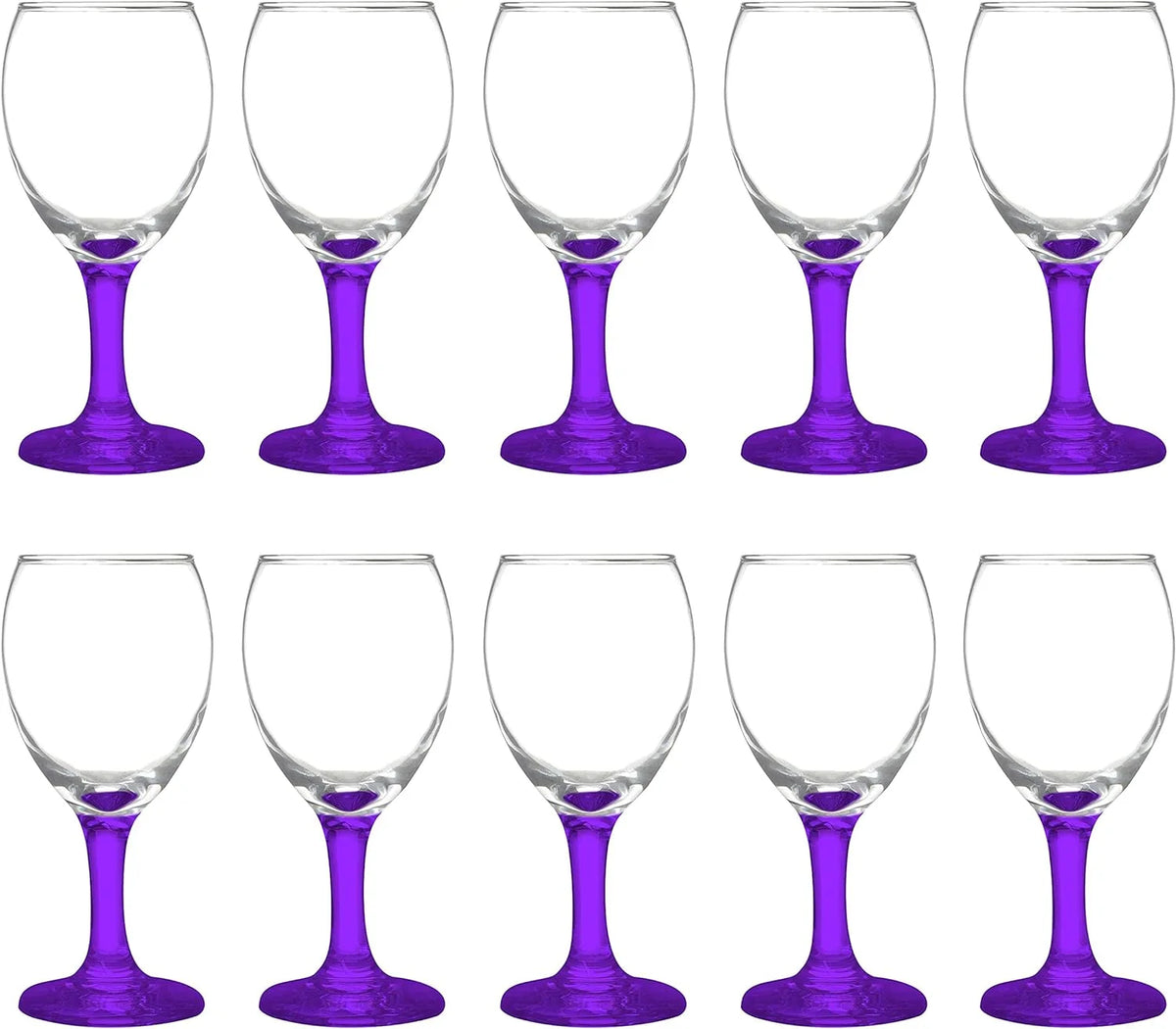 Purple 8.5 Oz Wine Glasses Set I6591