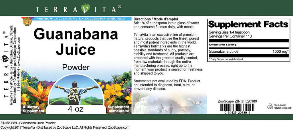 Guanabana Juice Powder 4 oz 3-Pack S774