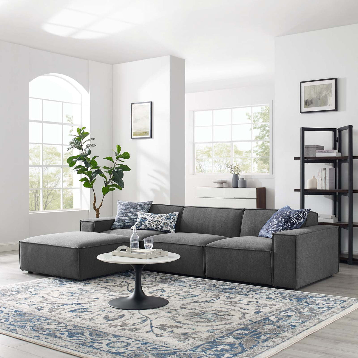 Charcoal 4-Piece Sectional Sofa I794990