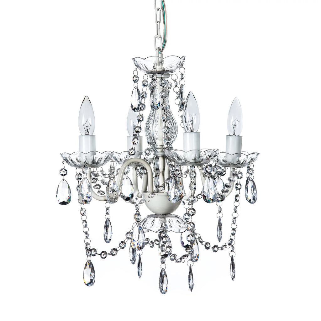 Clear 4 Light Acrylic Crystal Chandelier L8861